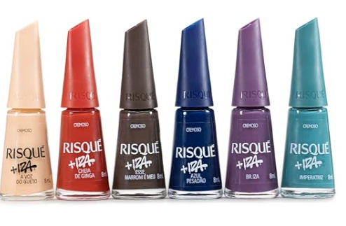 Risqué Esmalte Cremoso Coleção 6 Cores + Iza Sortido