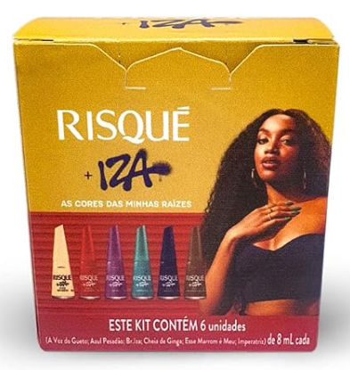 Risqué Esmalte Cremoso Coleção 6 Cores + Iza Sortido