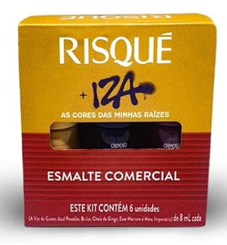 Risqué Esmalte Cremoso Coleção 6 Cores + Iza Sortido