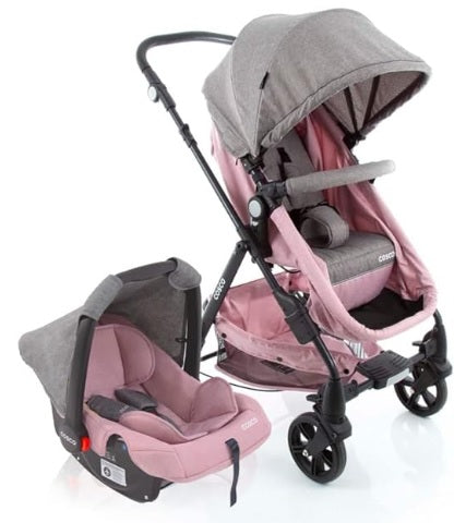 Cosco Kids, Travel System Poppy Duo, Rosa Mescla