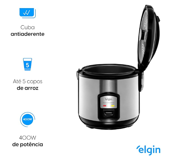 Panela de Arroz Elétrica Elgin Capacidade 5 Xícaras 1 Litro